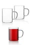 Hermia Set de 6 Vasos de Vidrio Borosilicatado Transparente 200 ml
